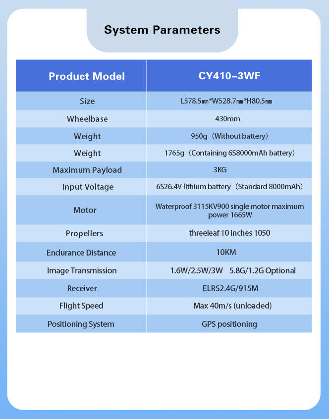 CY410-3WF high-speed crossing aircraft