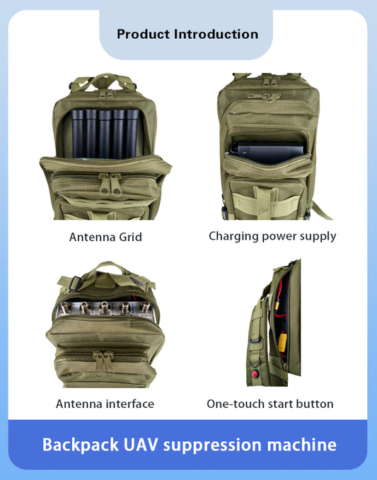Backpack anti-UAV suppression equipment