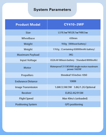 CY410-3WF high-speed crossing aircraft